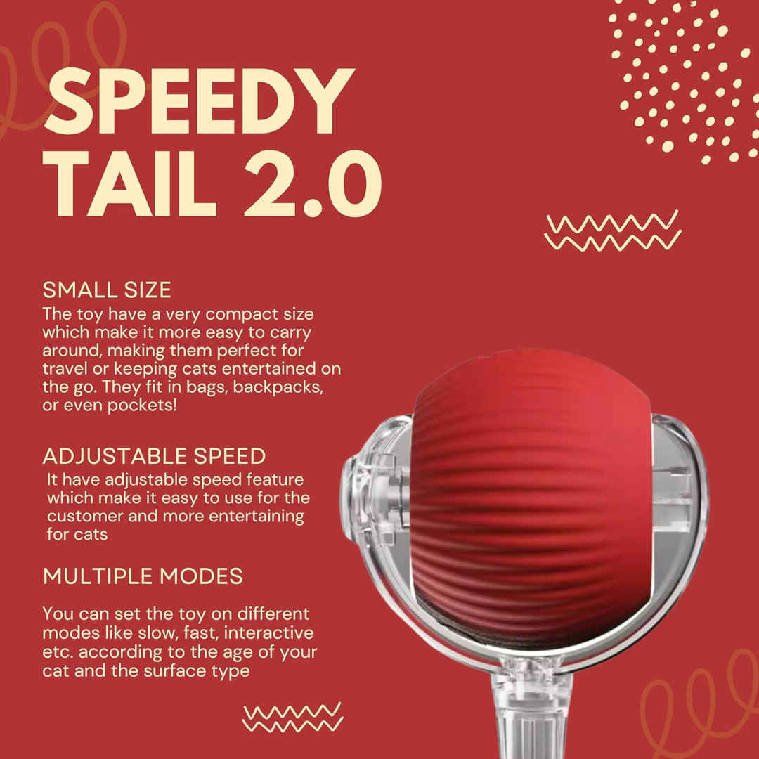 Speedy Tail 2.0: El Juguete Inteligente Todo-Terreno para mascotas felices.